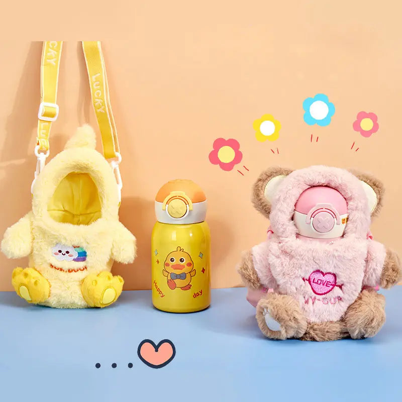 Stainless Steel Bottle with Plush Cover