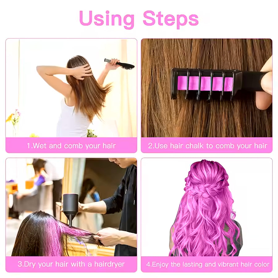 Hair Color Chalk Comb