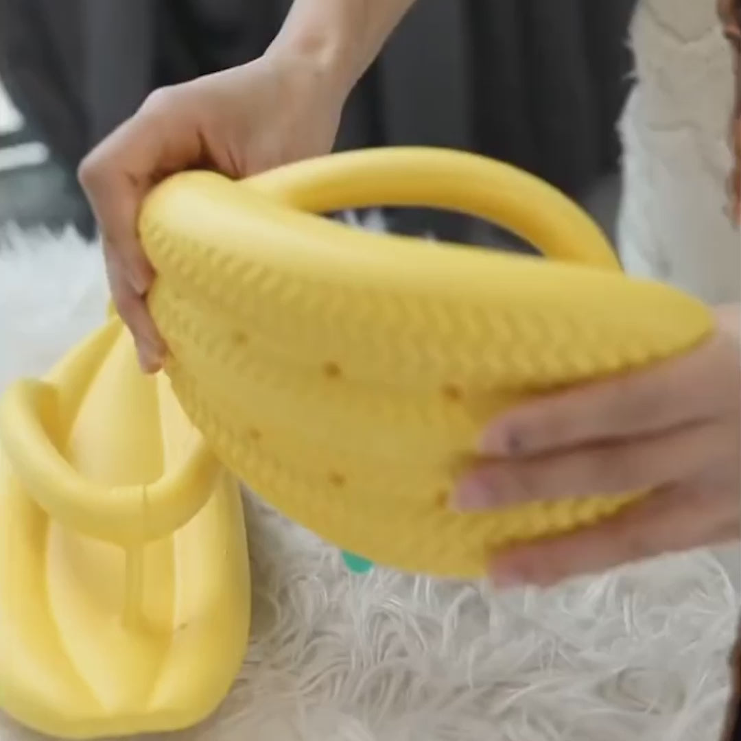 Load video: Banana Slippers